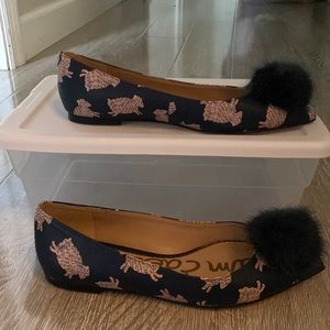 Barely worn Sam Edelman slip on, size 7.50, blue